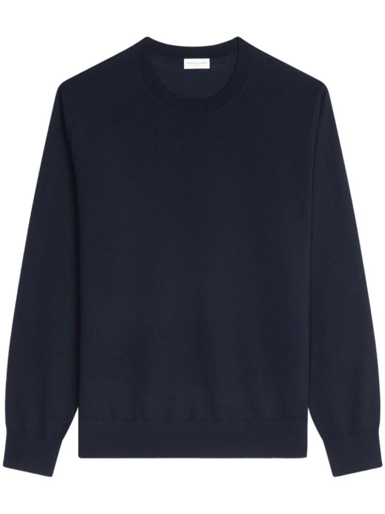 DRIES VAN NOTEN fine-knit merino-wool jumper - Blue Cover