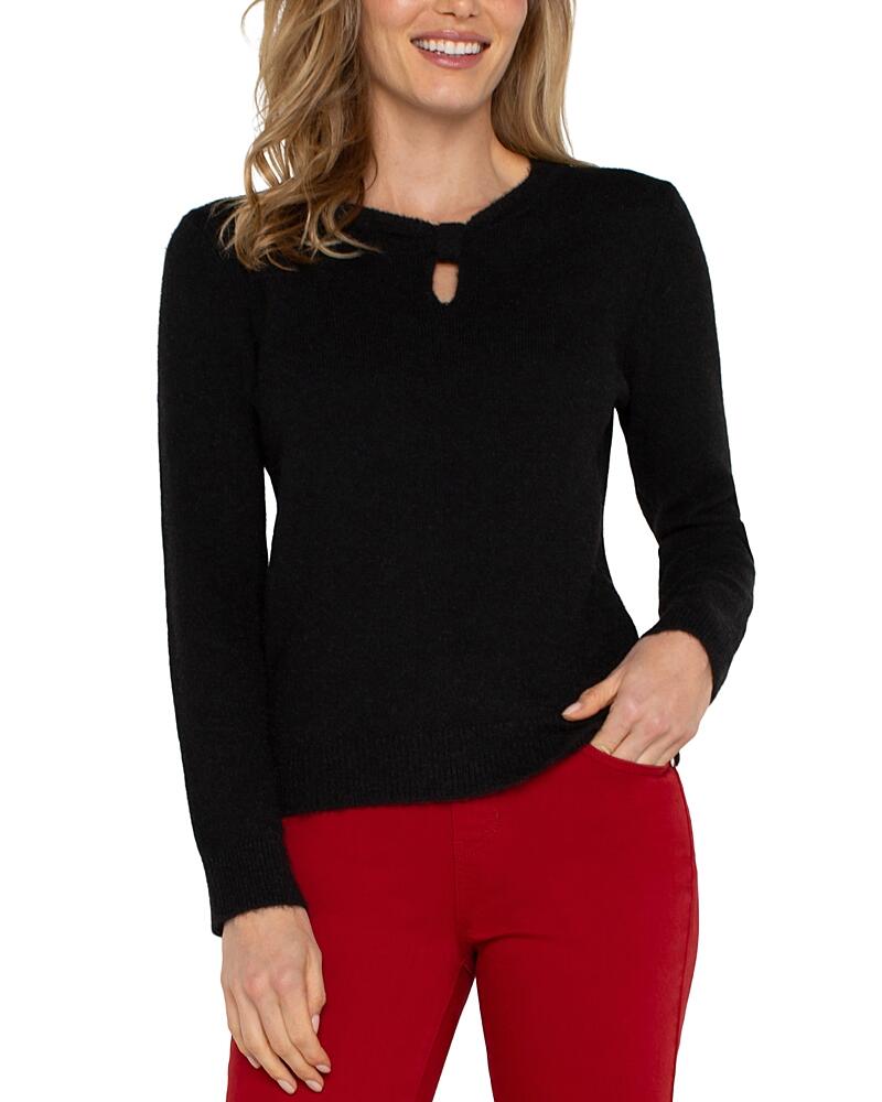 Liverpool Los Angeles Cutout Bow Neck Sweater Cover