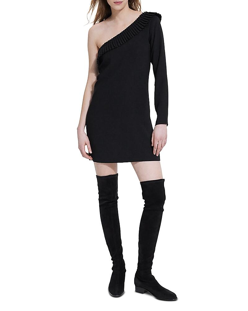 The Kooples Glam Black Asymmetric Mini Dress Cover