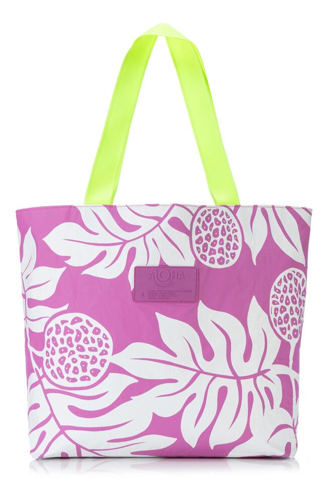 Aloha Collection Water Resistant Tyvek® Tote in White/Orchid Cover