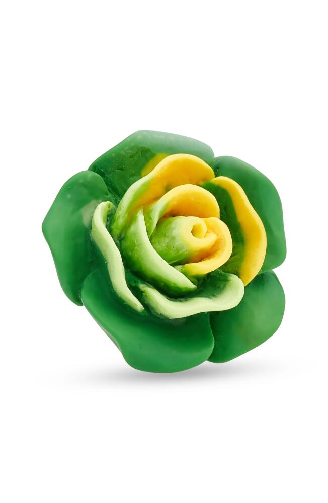 CLIFTON WILSON Floral Lapel Pin in Green Cover