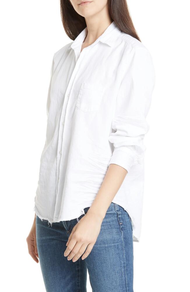 Frank & Eileen Eileen Relaxed Button-Up Shirt in White Tattered Wash Denim Cover