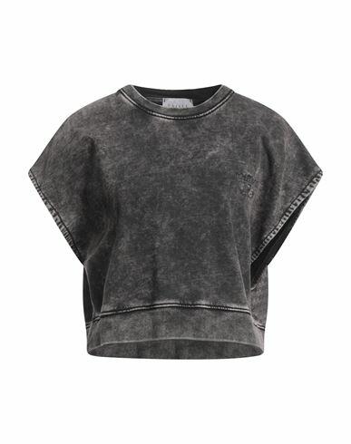 Gaëlle Paris Woman T-shirt Steel grey Cotton, Elastane Cover