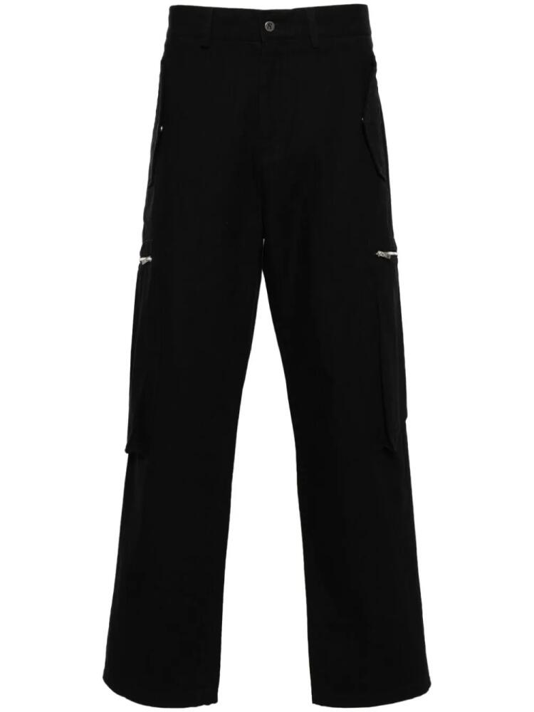 Represent herringbone straight-leg trousers - Black Cover