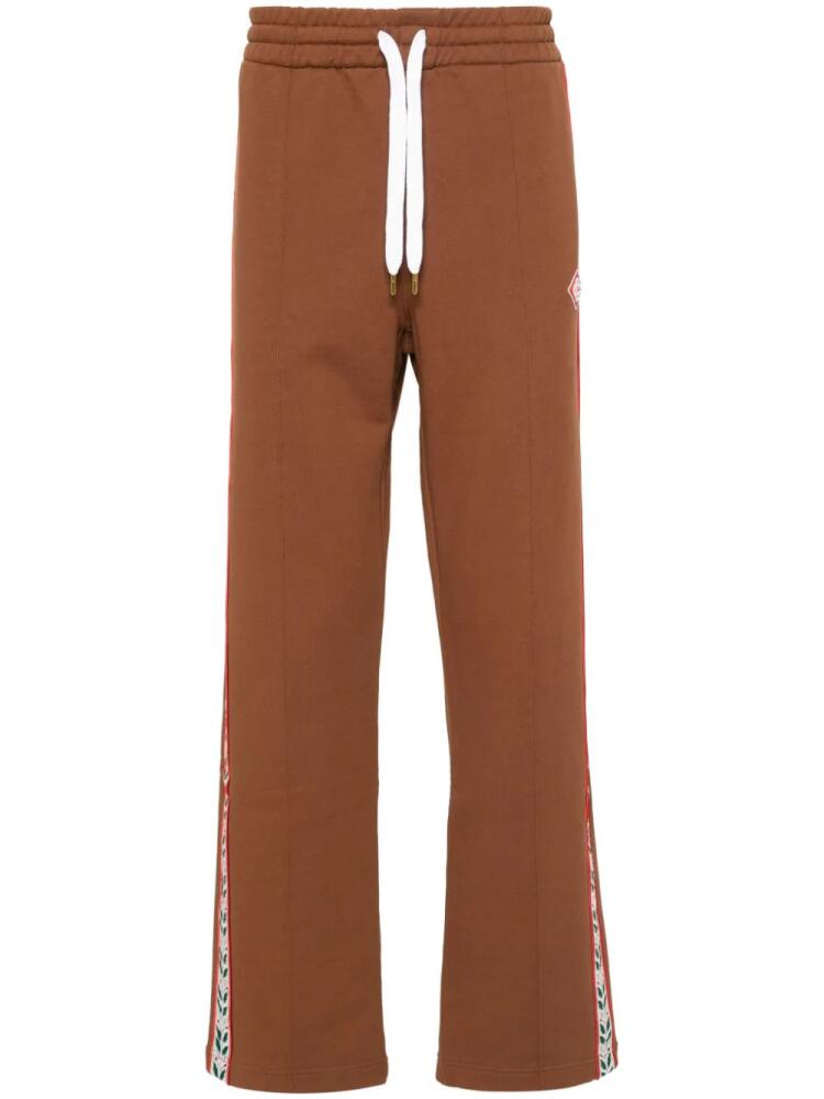 Casablanca logo-patch organic cotton track pants - Brown Cover