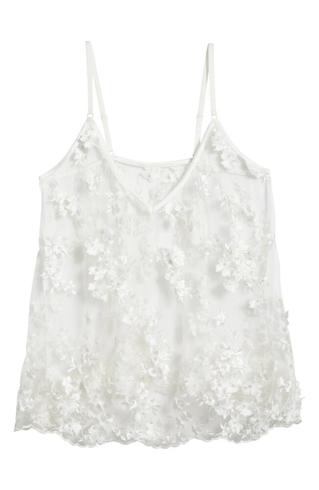 KILO BRAVA Embroidered Mesh Chemise in White Cover