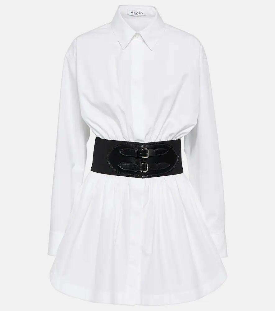 Alaïa Belted cotton poplin shirt Cover