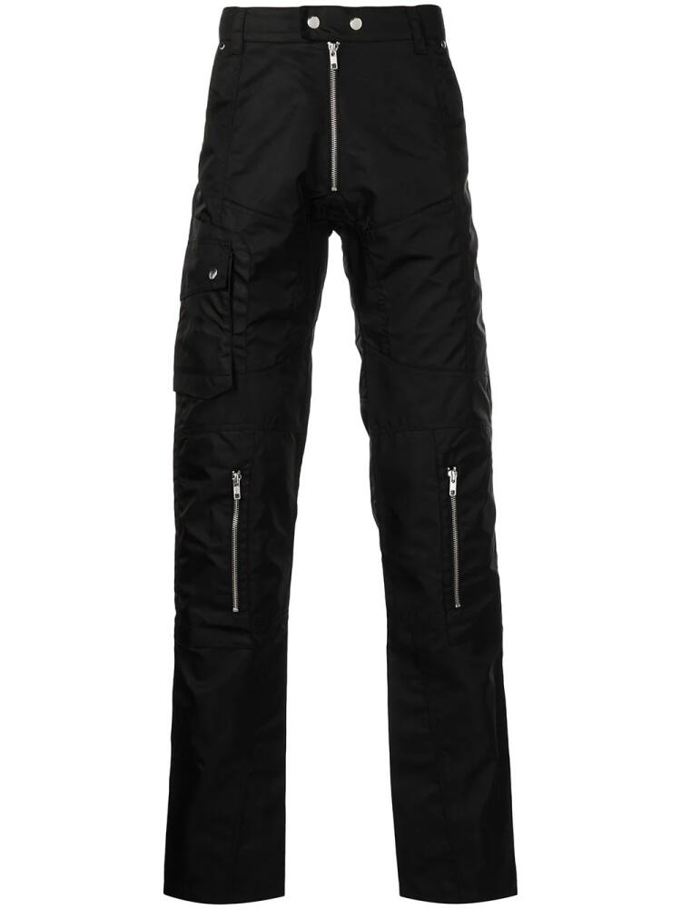 GmbH zip detail cargo trousers - Black Cover