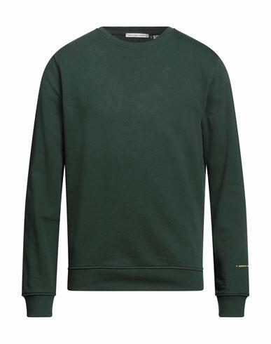 Grey Daniele Alessandrini Man Sweatshirt Dark green Cotton, Polyester Cover