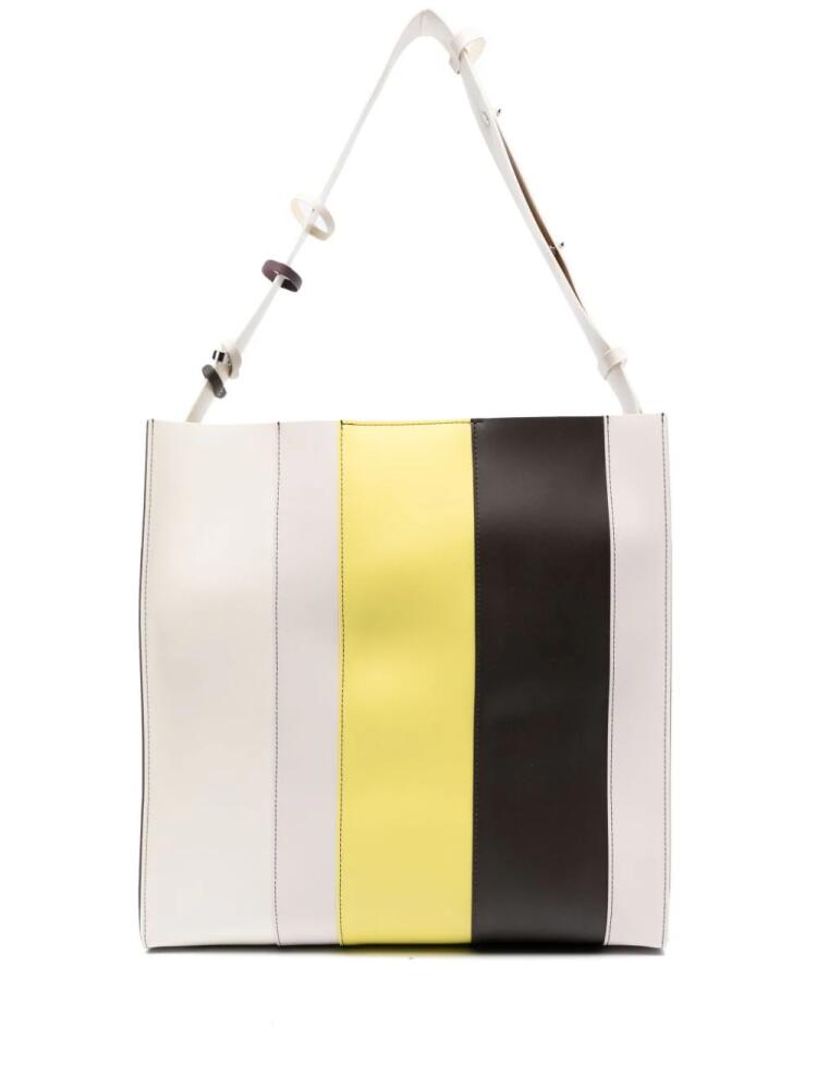 Sunnei Gomma 9 striped shoulder bag - Neutrals Cover