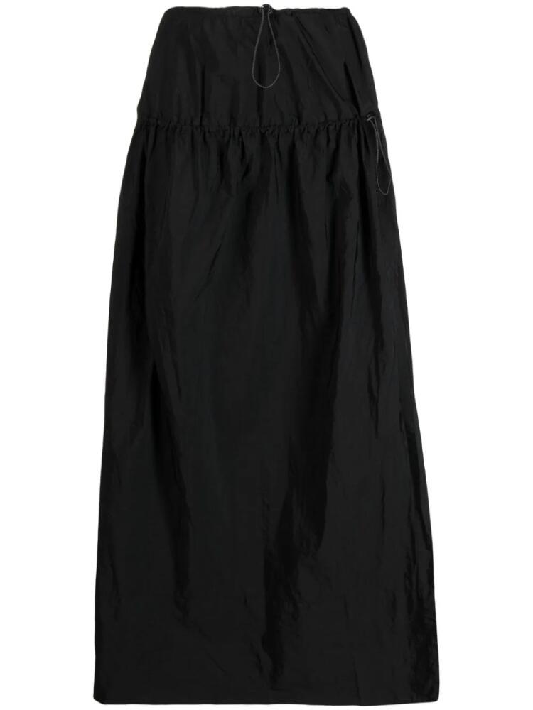 Aries logo-print drawstring long skirt - Black Cover