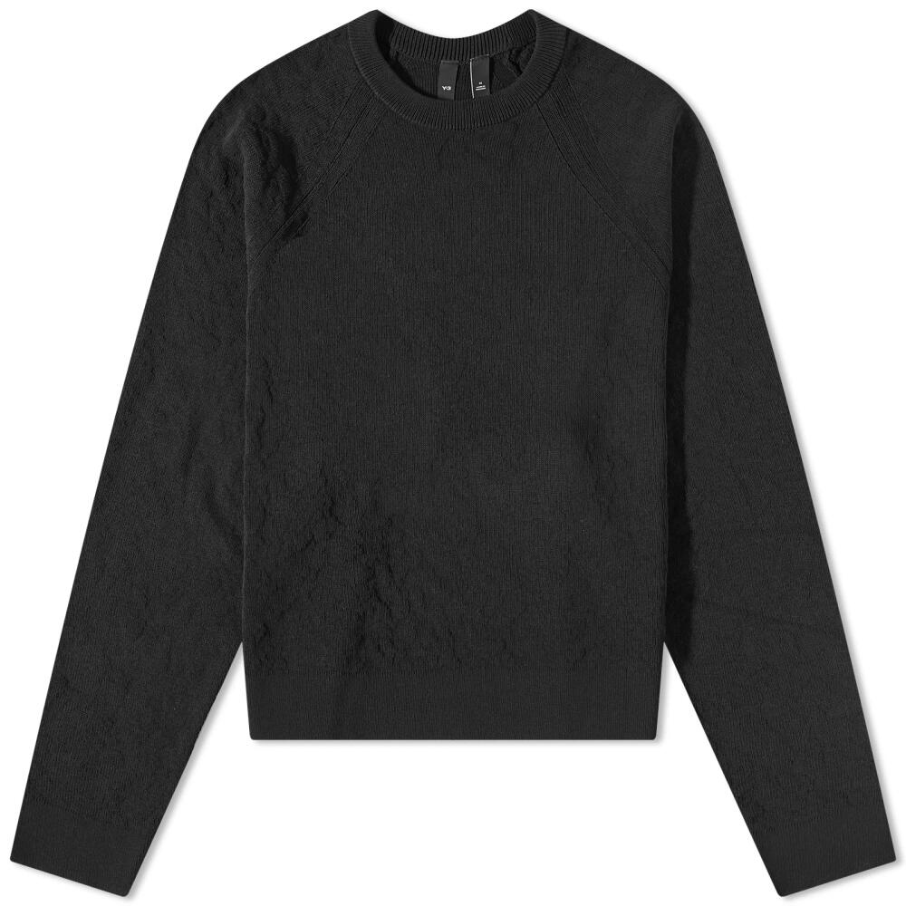 Y-3 Knit Crew Sweat in Black Cover