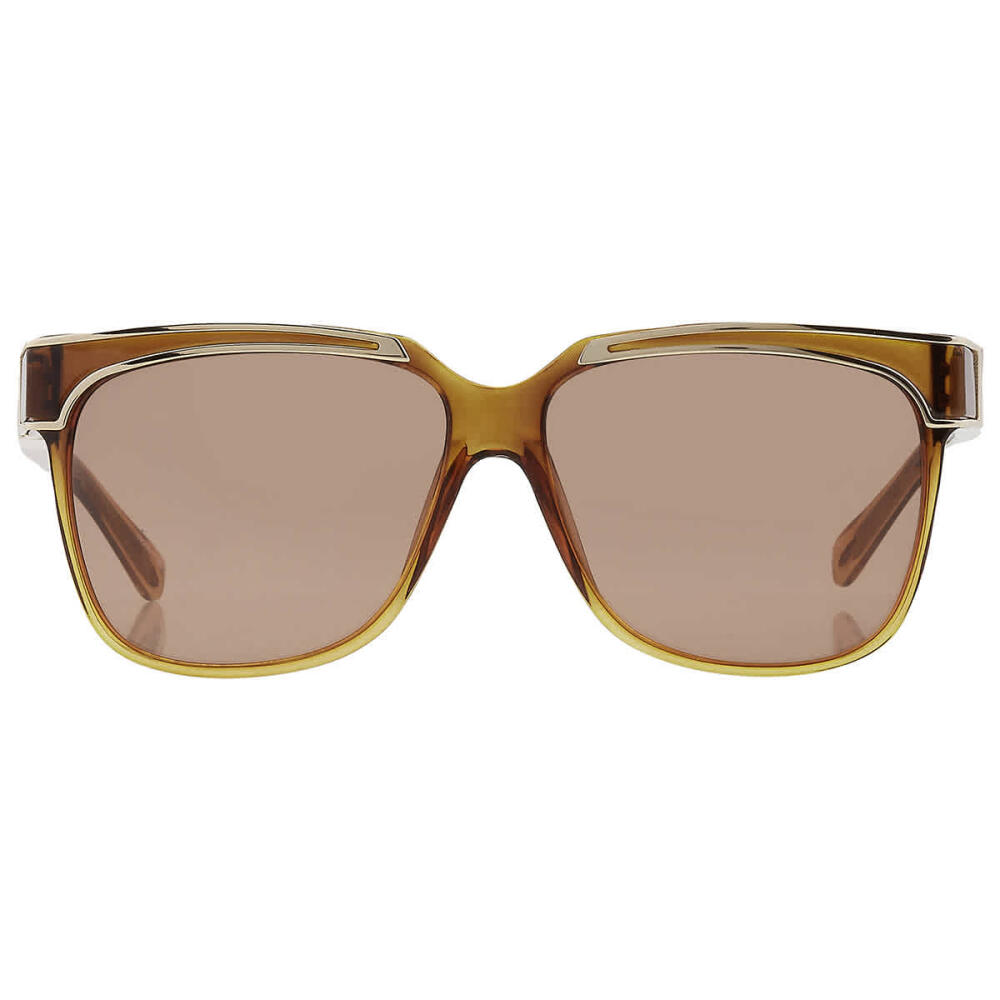 Yohji Yamamoto X Linda Farrow Light Brown Square Unisex Sunglasses Cover