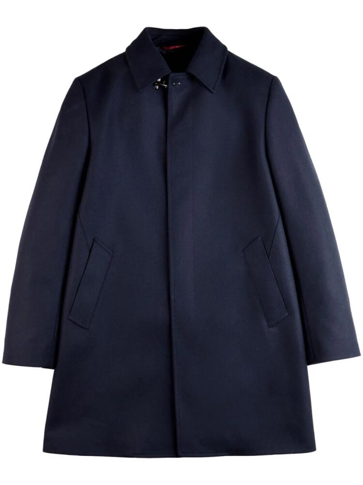 Fay wool-cashmere single-breasted coat - Blue Cover