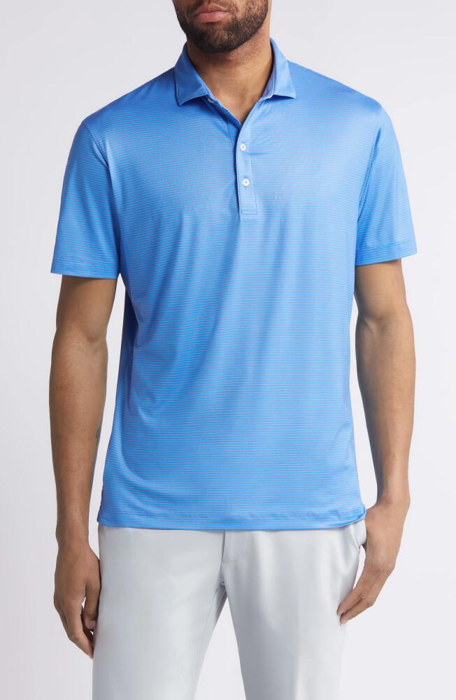 johnnie-O Double Eagle Pinstripe PREP-FORMANCE Polo in Victory Cover