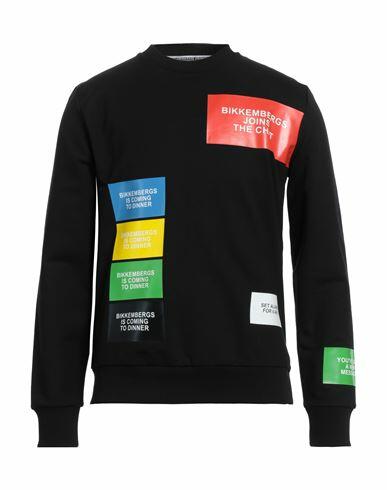 Bikkembergs Man Sweatshirt Black Cotton, Elastane Cover