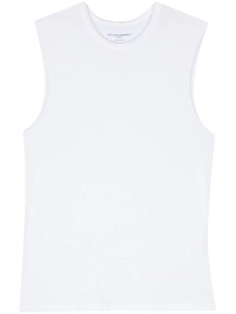 Officine Generale straight-hem top - White Cover