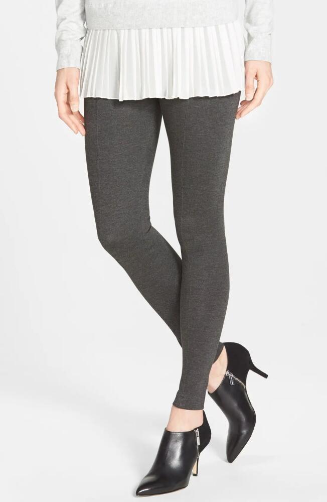 Lyssé Center Seam Ponte Leggings in Charcoal Cover