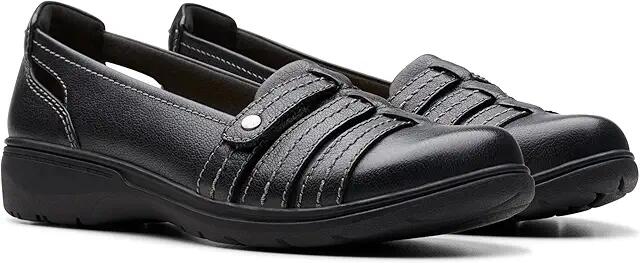 Clarks Carleigh Eliza (Black Leather) Women's Flat Shoes Cover