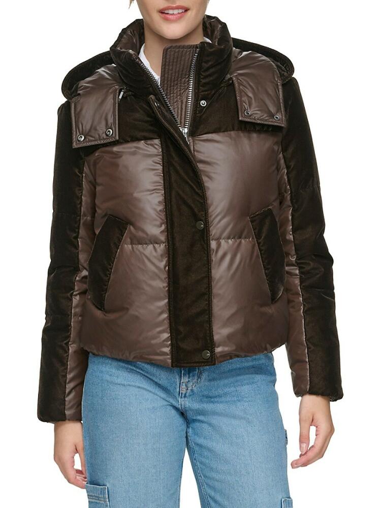 Andrew Marc Women's Vega Puffer Jacket - Chocolate Cover