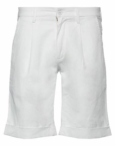 Michael Coal Man Shorts & Bermuda Shorts Ivory Cotton, Linen, Elastane Cover