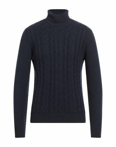 Ferrante Man Turtleneck Midnight blue Merino Wool, Cashmere Cover