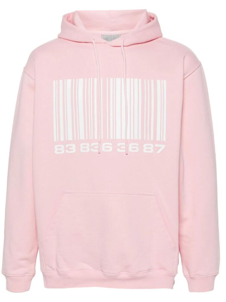 VTMNTS Big-Barcode hoodie - Pink Cover