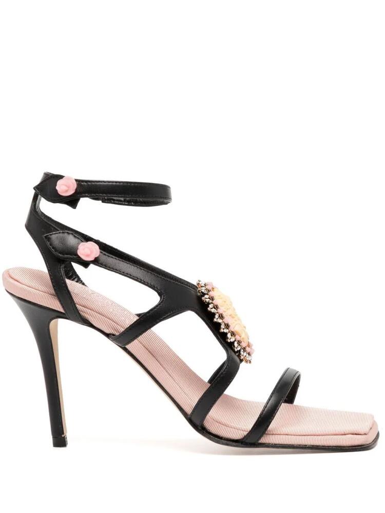 Madison.Maison Postiano 95mm charm-strap sandals - Black Cover