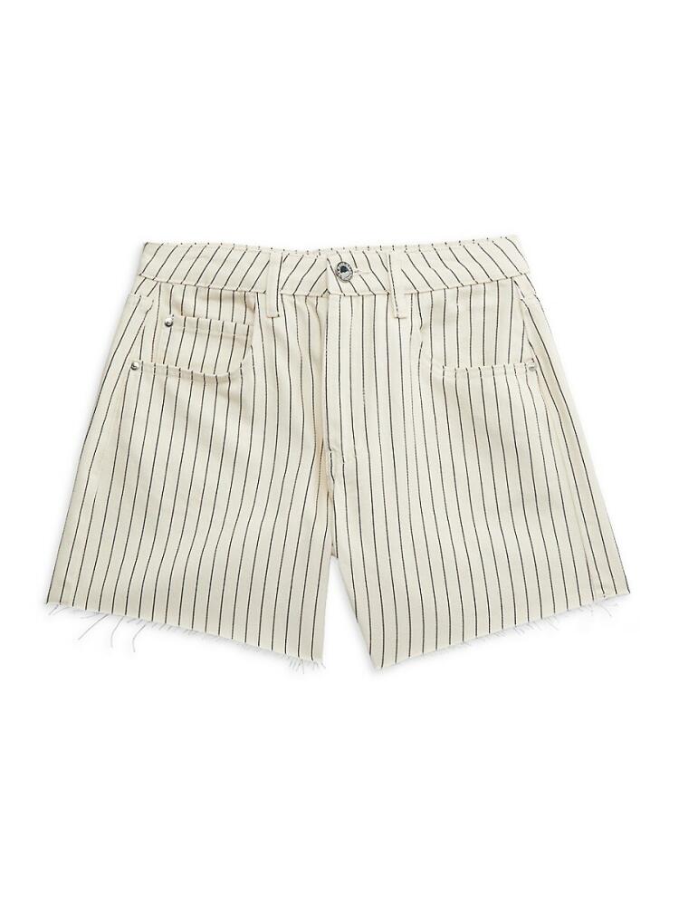 WeWoreWhat Women's Striped Shorts - Antique White Cover