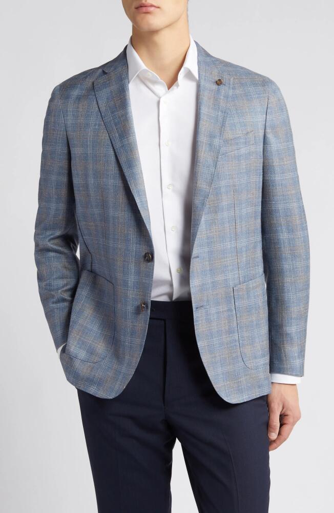 Peter Millar Andover Plaid Sport Coat in Blue Pearl Cover