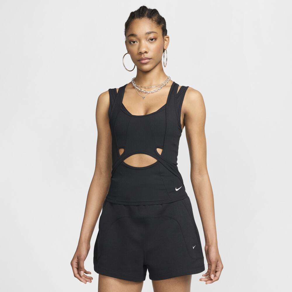 Nike Women's Serena Williams Design Crew Cutout Tank Top in Black Cover