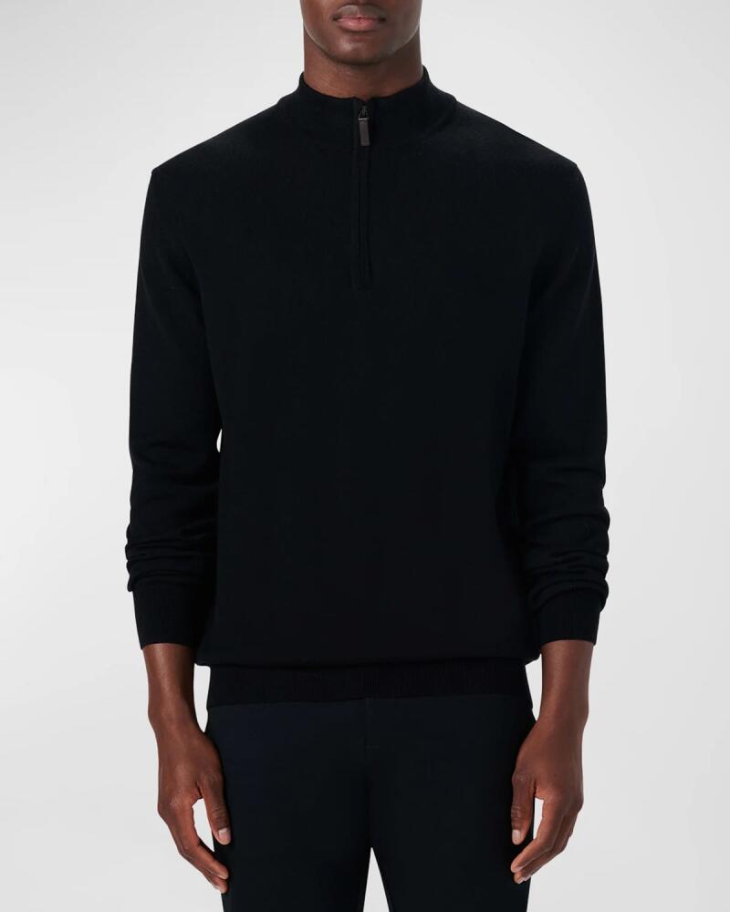 Bugatchi Men's 1/4-Zip Mock-Neck Sweater Cover