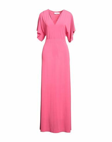 Kaos Woman Maxi dress Fuchsia Acetate, Polyamide, Elastane Cover