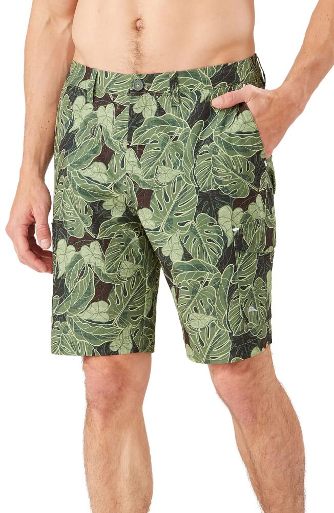 Tommy Bahama Cayman Camo Dunes Cargo Swim Shorts in Cactus Green Cover