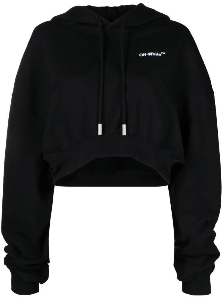 Off-White cropped drawstring hoodie - Black Cover