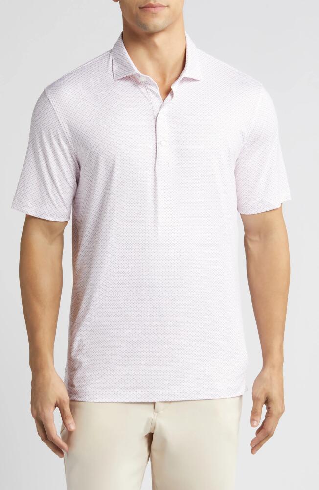 johnnie-O Kelso Microprint Performance Golf Polo in Sun Kissed Cover