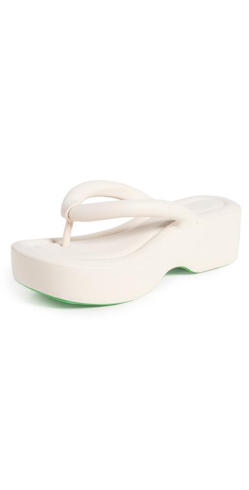 Melissa Free Platform Flip Flops Green/Beige Cover