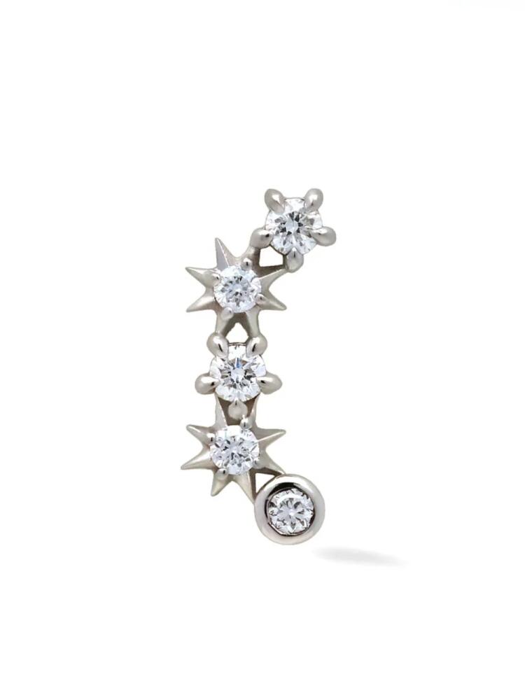 Lark & Berry 14kt white gold Star Cluster diamond stud earring - Silver Cover