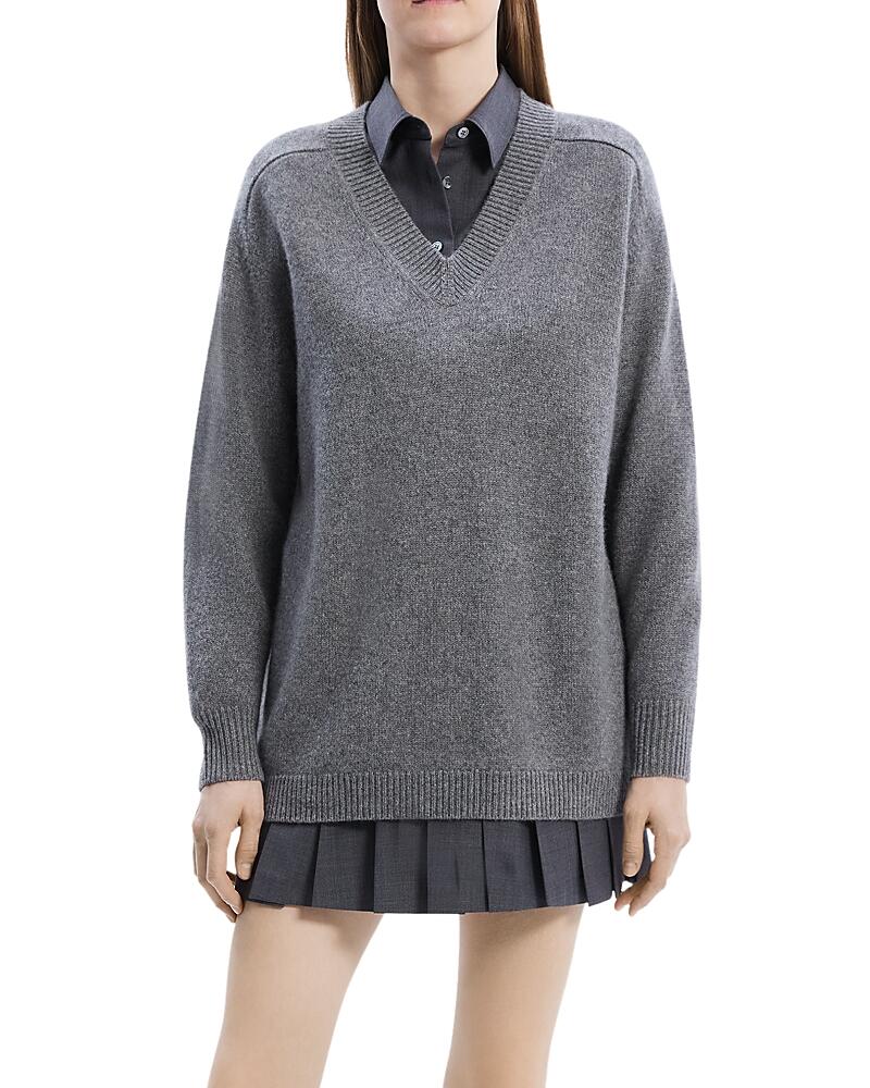 Theory Karenia Wool Cashmere V Neck Sweater Cover