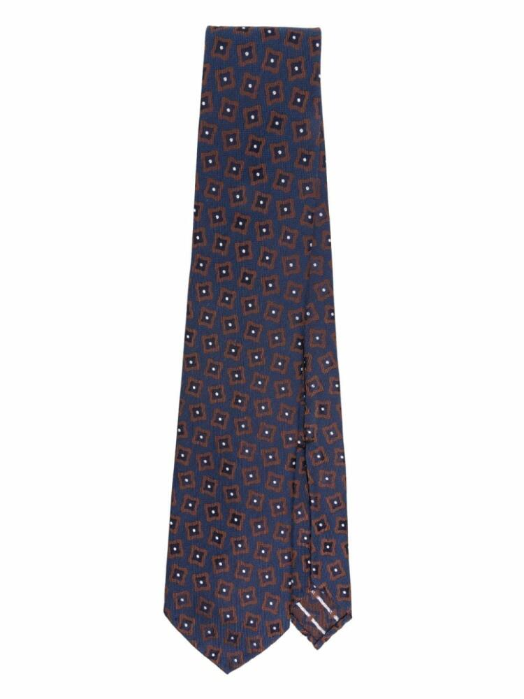 Lardini patterned-jacquard tie - Blue Cover