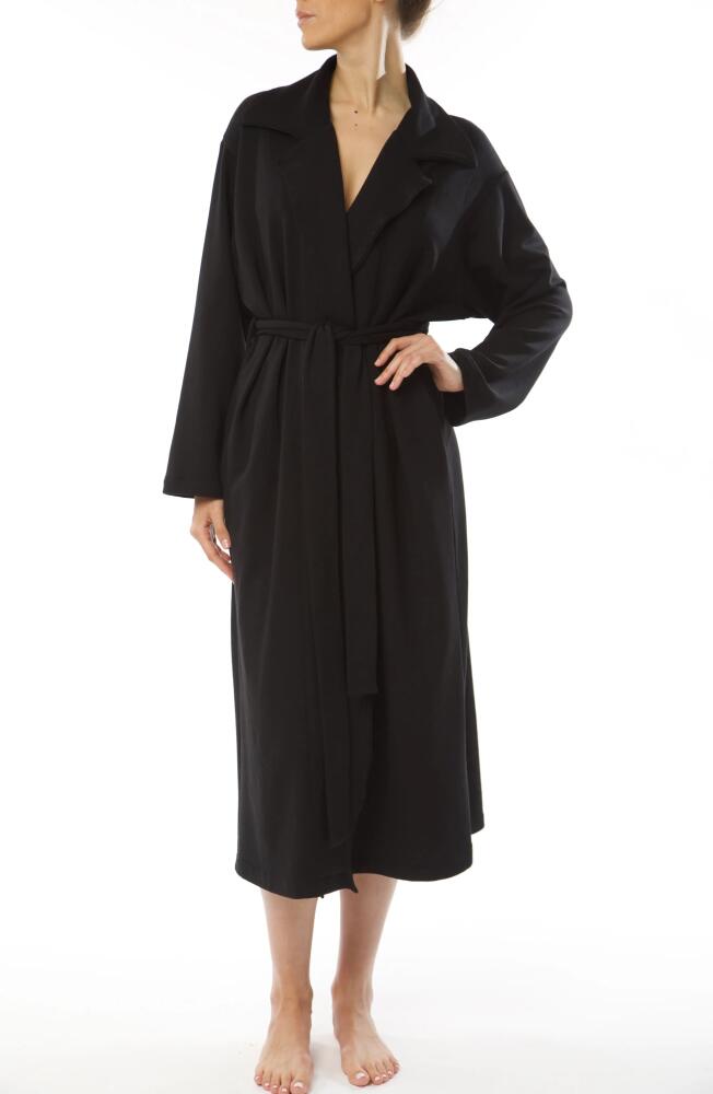 Andine Brigitte Bologna Lace Trim Robe in Black Cover