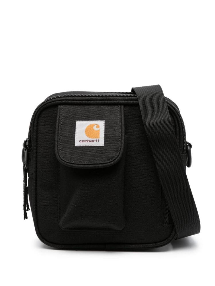 Carhartt WIP Essentials logo-patch messenger bag - Black Cover