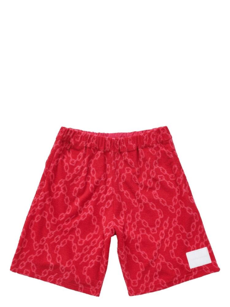 Purple Brand chain-print swim shorts - Red Cover