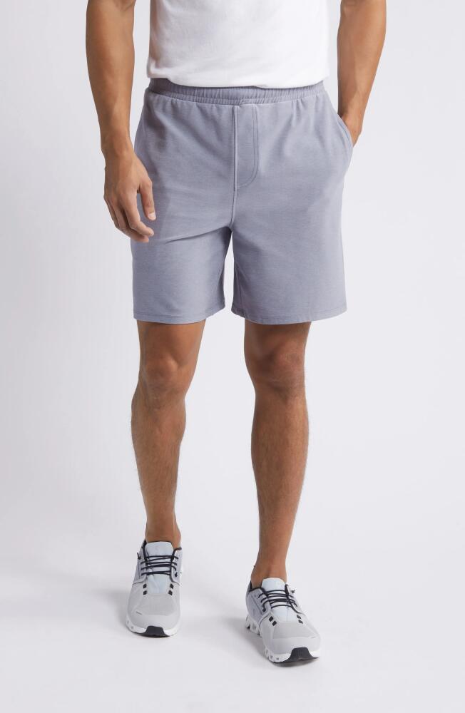 Beyond Yoga Take It Easy Sweat Shorts in Cloud Gray Heather Cover