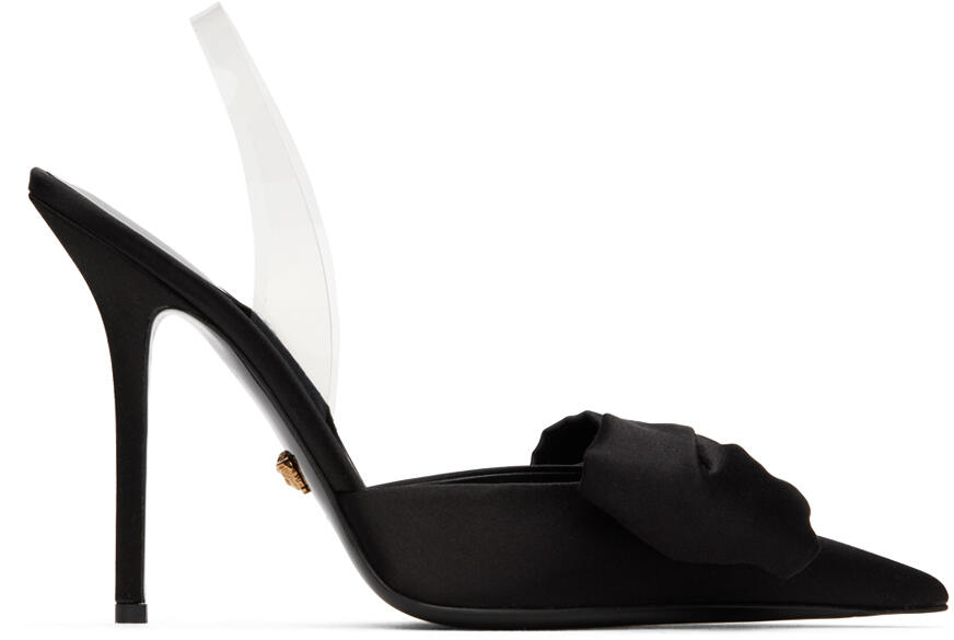 Versace Black Alia Slingback Heels Cover