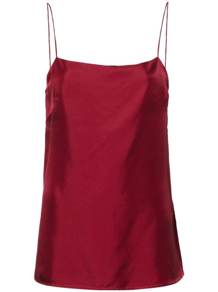 Asceno Tulum silk top - Red Cover