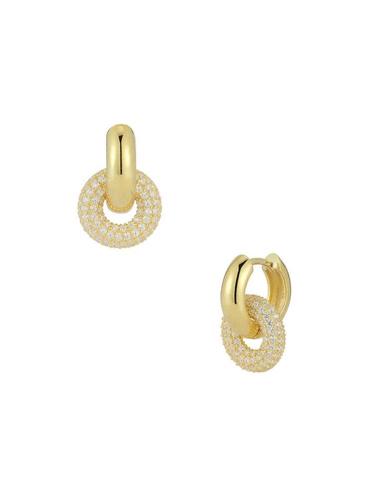 SPHERA MILANO Women's 14K Goldplated Sterling Silver & Cubic Zirconia Hoop Earrings Cover