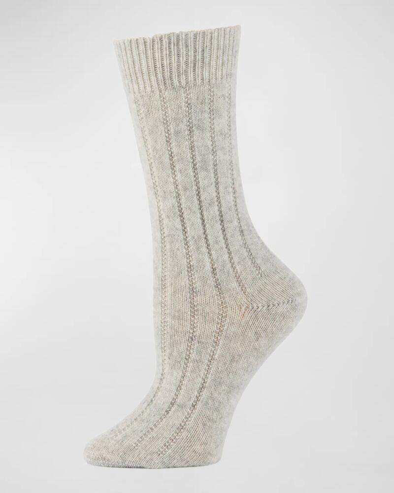 Neiman Marcus Cashmere Ribbed Socks Cover