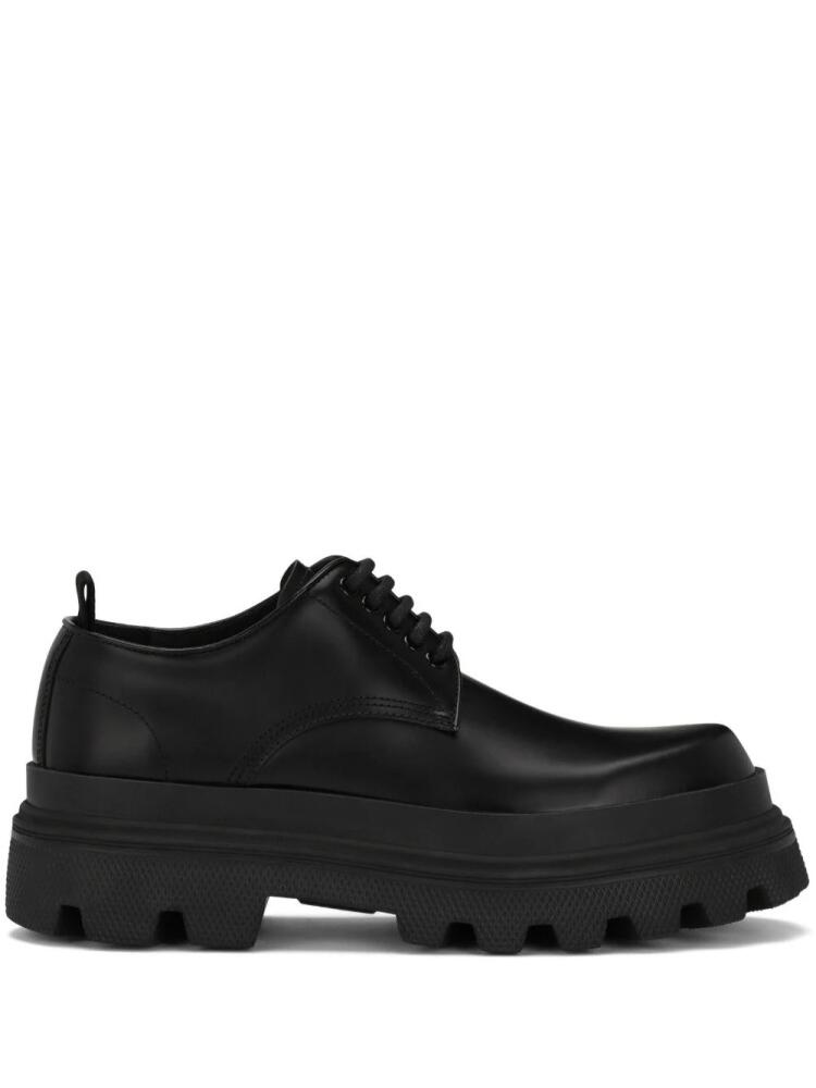 Dolce & Gabbana platform leather derby shoes - Black Cover