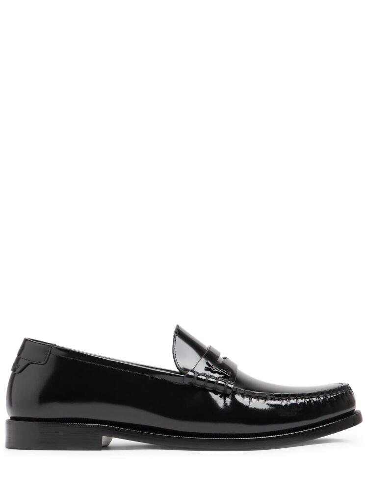 SAINT LAURENT 20mm Le Loafer Monogram Leather Loafers Cover